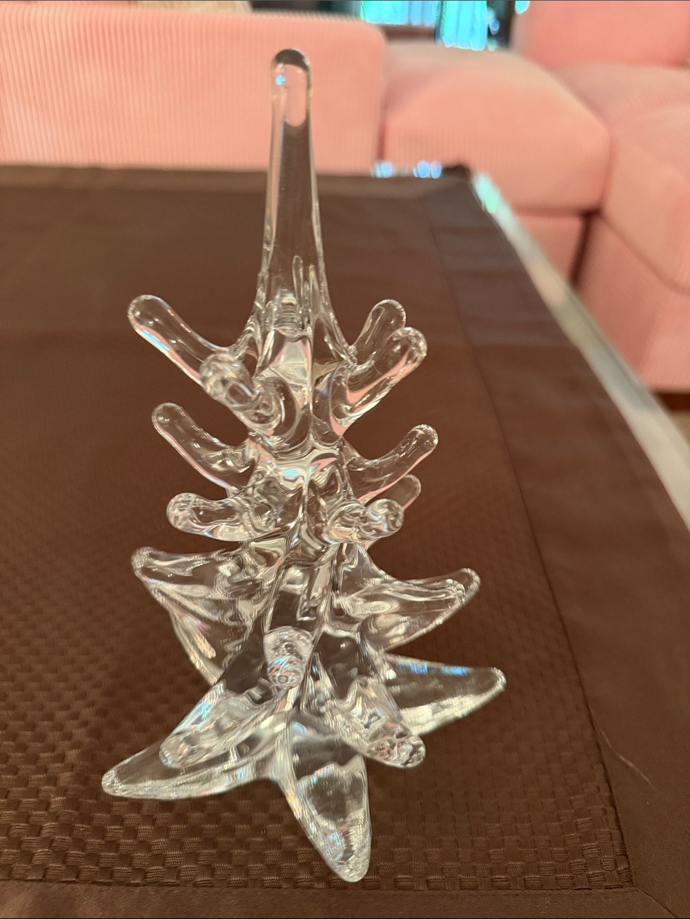 Vintage FM Konstglas 1970s crystal Modernist Tree